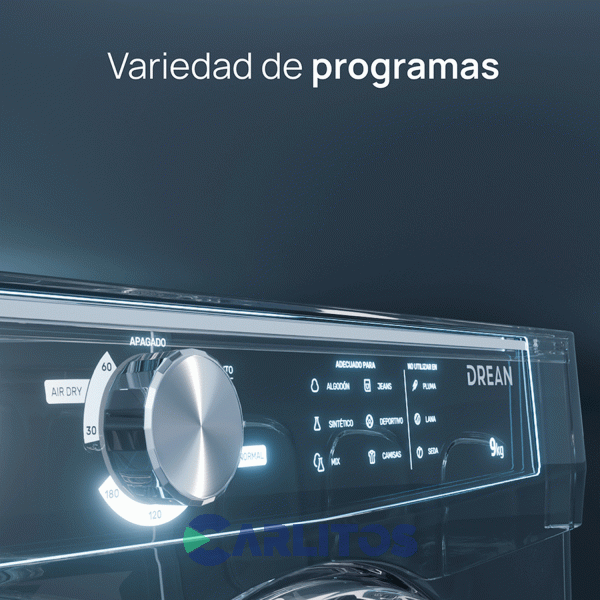 Secarropa Automatico Por Calor Drean 9 KG Blanco -Sed090vbcl