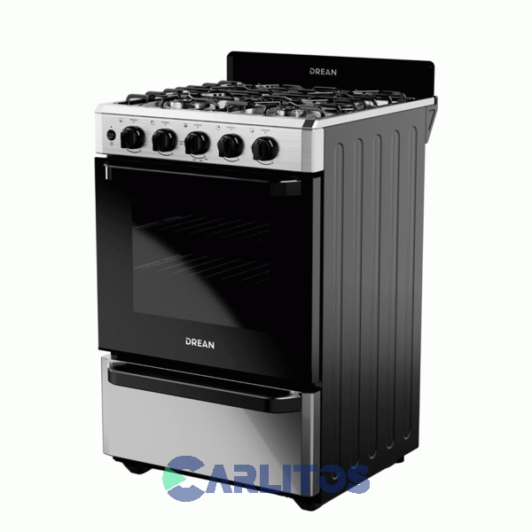 Cocina a Gas Acero Drean 56 Cm-Inoxidable 4 Multigas