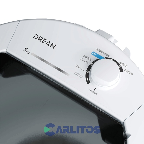 Lavarropa Carga Superior Drean 5 Kg Blanco Lrdr57sbo