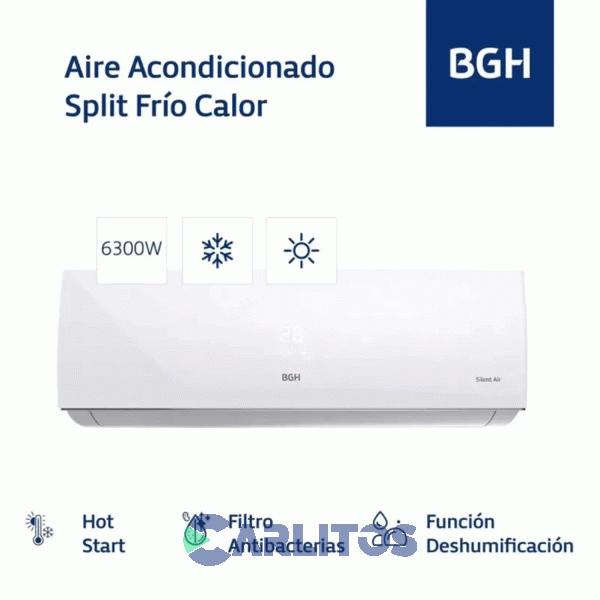 Aire Acondicionado Split Bgh 6500 Watts - Frio/calor Bsh65wcu