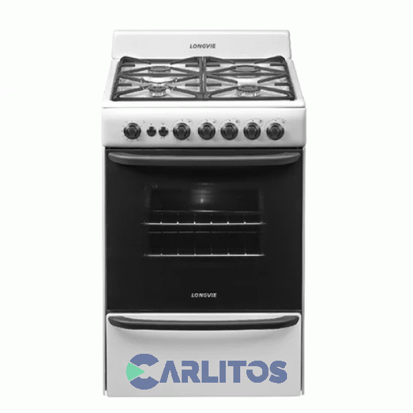 Cocina A Gas Longvie 56 CM Blanca Multigas 13501bf