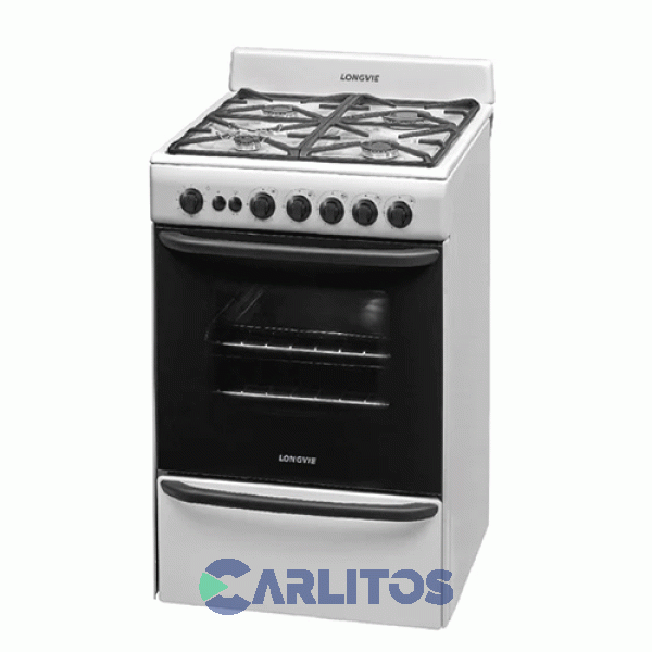 Cocina A Gas Longvie 56 CM Blanca Multigas 13501bf