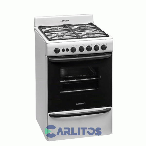 Cocina A Gas Longvie 60 CM Blanca Multigas 13601BF