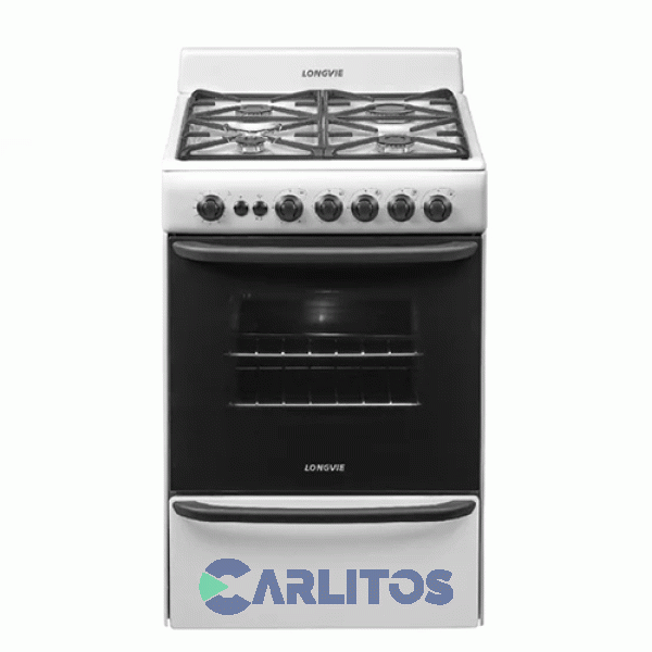 Cocina A Gas Longvie 60 CM Blanca Multigas 13601BF