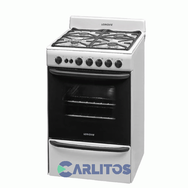 Cocina A Gas Longvie 60 CM Blanca Multigas 13601BF