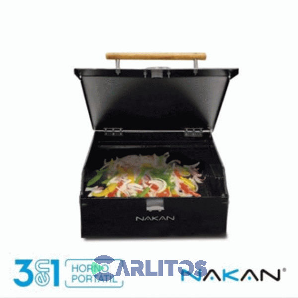 Horno Y Parrilla Portátil 3 En 1 Nakan