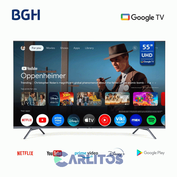 Smart TV Led 55" 4K Ultra HD Bgh Con Google TV B5524us6g