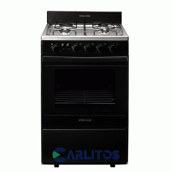 Cocina a Gas Volcan 55 Cm - Grafito 4 Horn.-Luz-Encendido-Multigas 87665vm