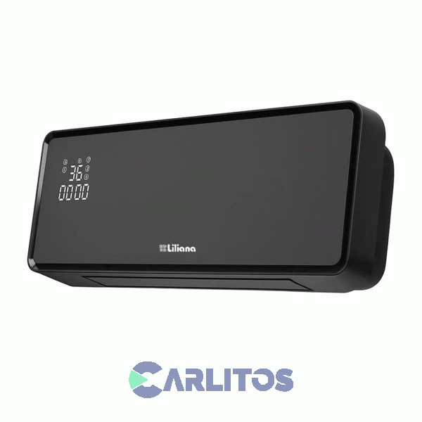 Caloventor De Vidrio Liliana De Pared Tipo Split 2000 Watts.Thermoglass Negro Cwd952