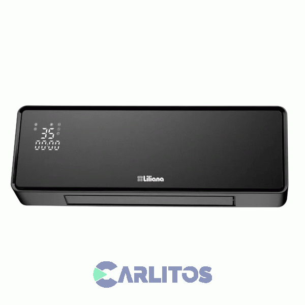 Caloventor De Vidrio Liliana De Pared Tipo Split 2000 Watts.Thermoglass Negro Cwd952