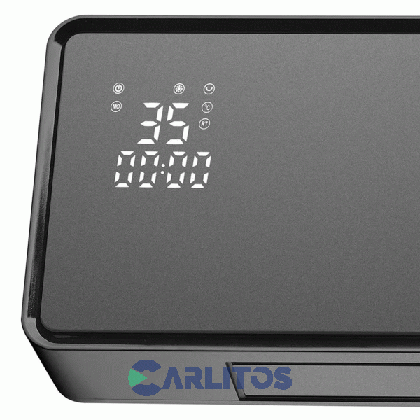 Caloventor De Vidrio Liliana De Pared Tipo Split 2000 Watts.Thermoglass Negro Cwd952