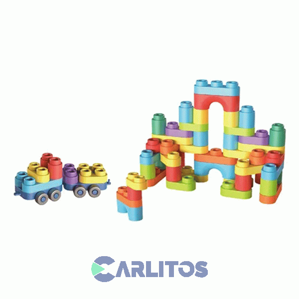 Carrito De Bloques Soft 65 Piezas Phi Phi Toys Bb007