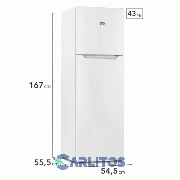 Heladerea No Frost Gafa Inverter 262 Litros Blanca Hgnf251b