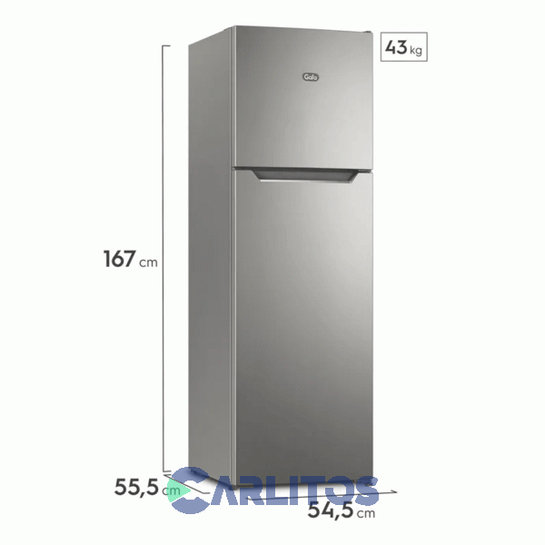 Heladerea No Frost Gafa 262 Litros Gris Plata Hgnf251p