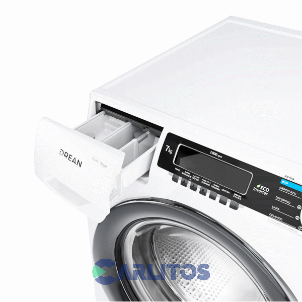 Lavarropa Carga Frontal Drean Inverter 7 KG - 1000 Rpm Blanco Lfdr0710sb0