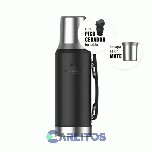 Termo De Mate Stanley Legendario System Classic 1.2 Litros Negro 2.0