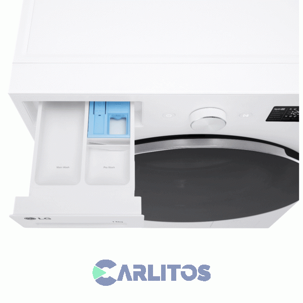 Lavarropa Carga Frontal Lg Inverter 13 KG -1000 RPM Blanco Con Wifi Blanco Wm13gwnts6p