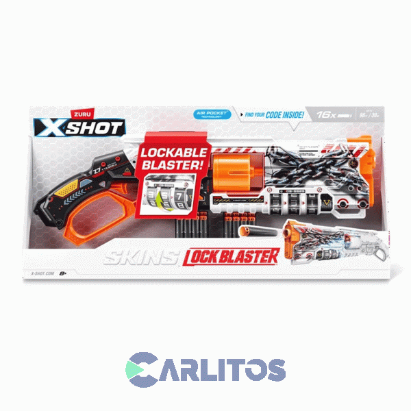 Pistola Lanza Dardos X-shot Zuru Skins Lock Blaster 7636