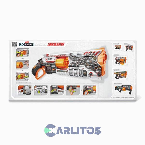 Pistola Lanza Dardos X-shot Zuru Skins Lock Blaster 7636