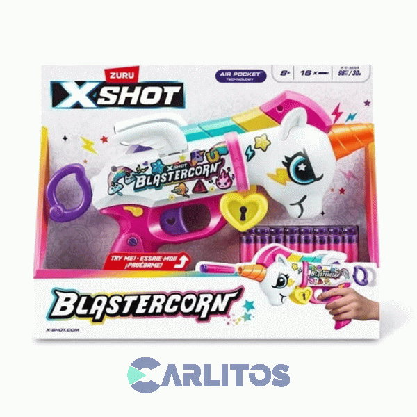 Pistola Lanza Dardos X-Shot Zuru Blastercorn Unicorn 7473