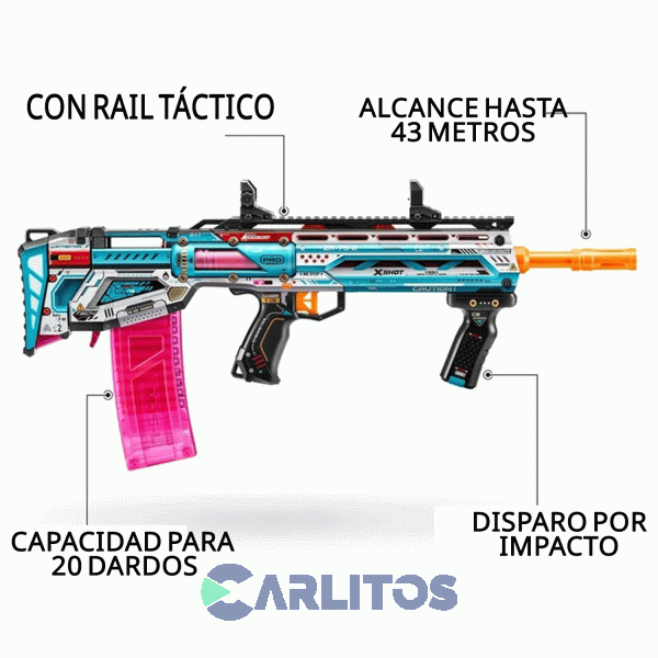 Pistola Lanza Dardos X-Shot Zuru Pro Series Longshot Skins 7472