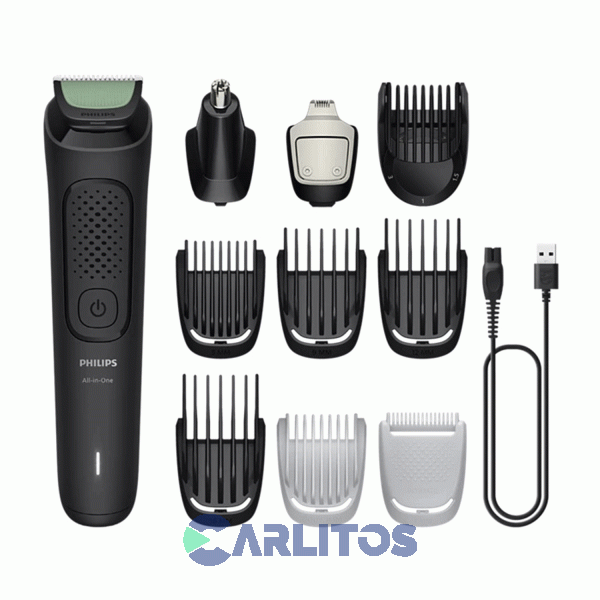 Kit Profesional Para Barba Multigroom Philips Recargable M3931/15 Negro