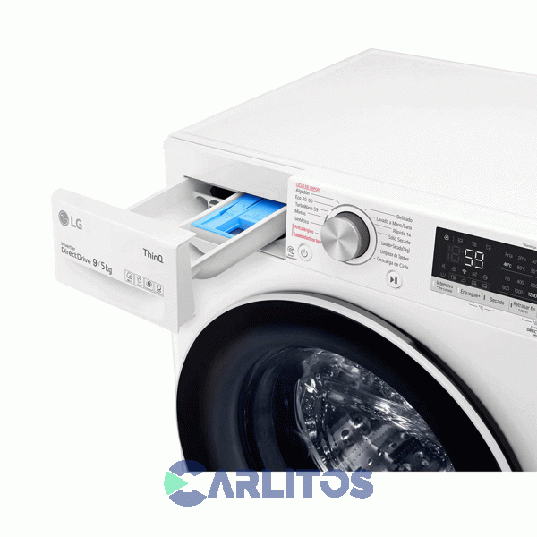 Lavasecarropa LG Inverter 9+5 Kg 1200 Rpm Blanco Wd90wvc4s6