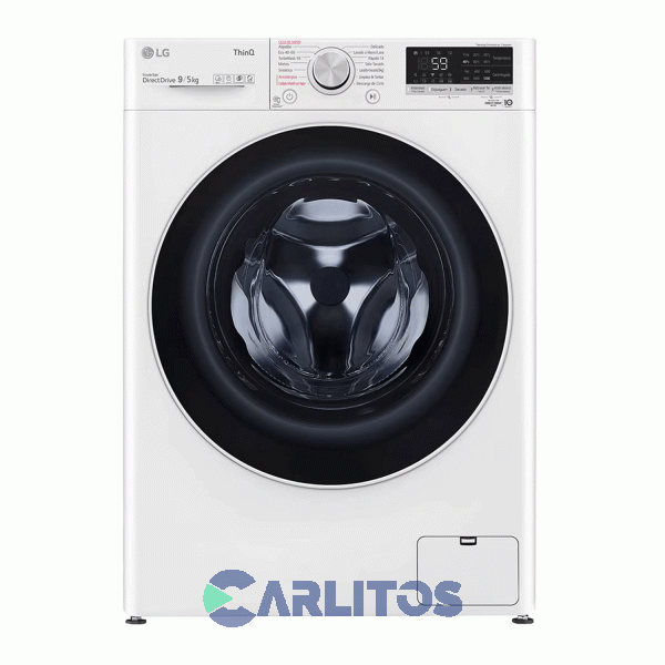 Lavasecarropa LG Inverter 9+5 Kg 1200 Rpm Blanco Wd90wvc4s6