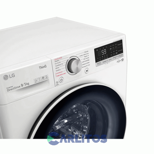 Lavasecarropa LG Inverter 9+5 Kg 1200 Rpm Blanco Wd90wvc4s6