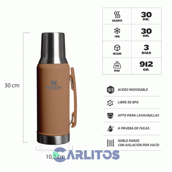 Termo De Mate Stanley Legendario System Classic 1.2 Litros Toast