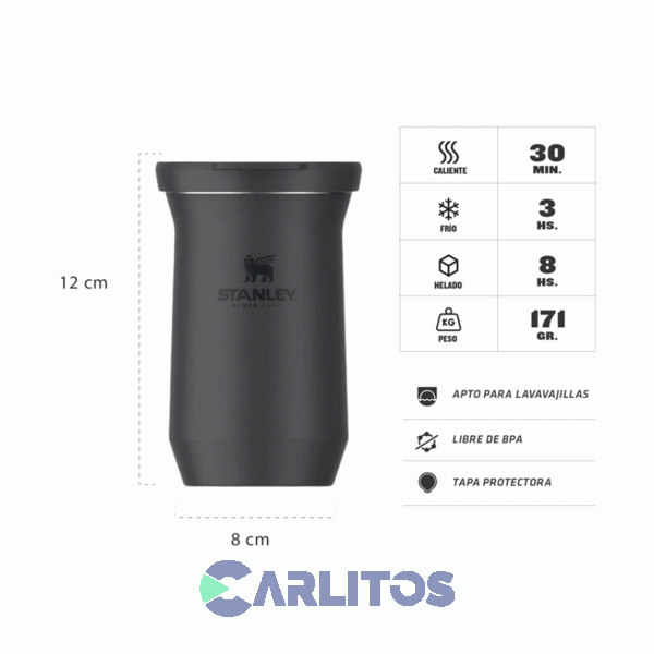Mate Terere Stanley Legendario Clásico 200 ml Negro