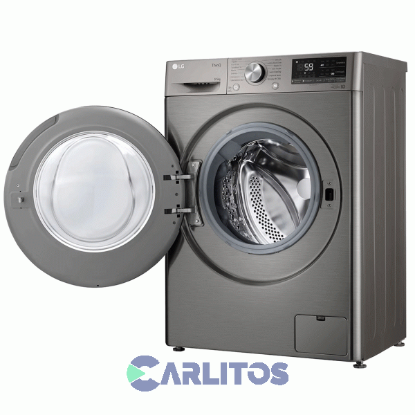 Lavasecarropa Lg Inverter 9+5 KG 1200 Rpm Gris Wd90vvc4s6