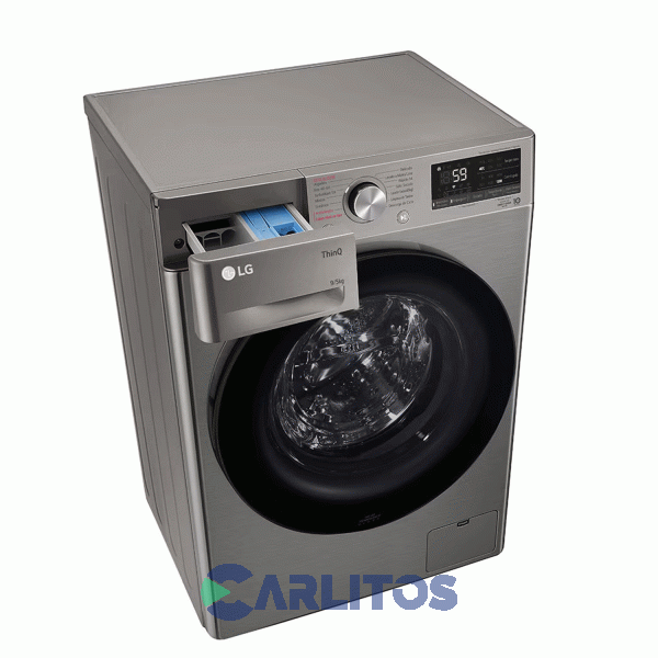 Lavasecarropa Lg Inverter 9+5 KG 1200 Rpm Gris Wd90vvc4s6