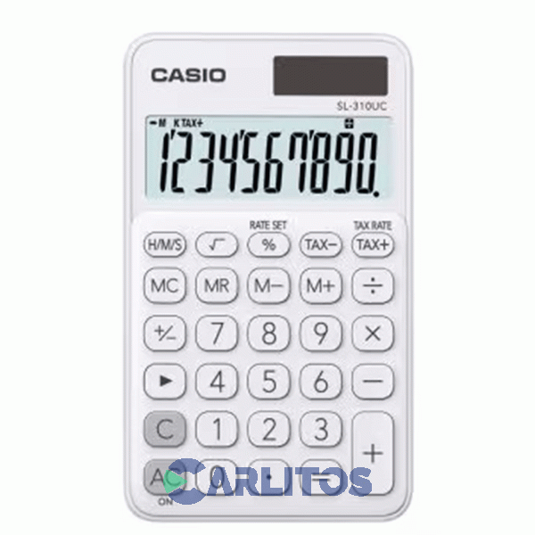 Calculadora De Bolsillo De 10 Digitos Casio Si-310uc Blanco