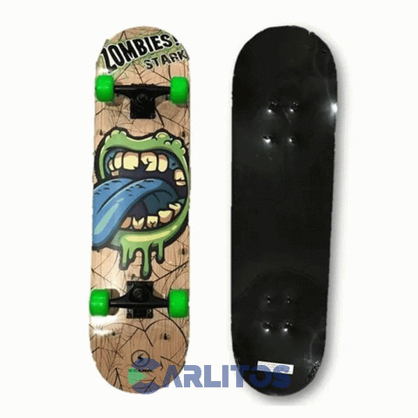 Patineta Skate Con Truck De Aluminio Stark Zombie 5694 Sca-100