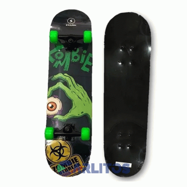 Patineta Skate Con Truck De Aluminio Stark Zombie 5694 Sca-100