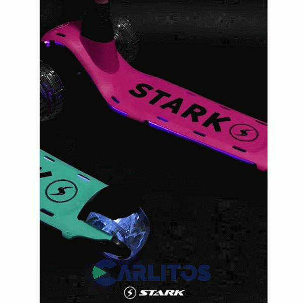 Monopatín Scooter Con Luz Stark Hyper Xr 5833 Azul
