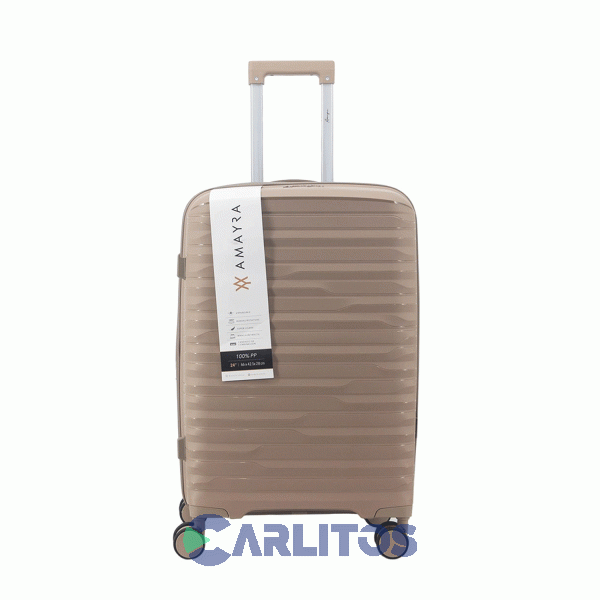 Valija 20" Rígida 4 Ruedas Giratorias Amayra 67.8016u/2 Camel