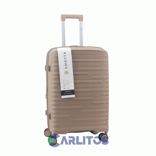 Valija 20" Rígida 4 Ruedas Giratorias Amayra 67.8016u/2 Camel