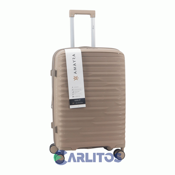 Valija 24" Rígida 4 Ruedas Giratorias Amayra 67.8016u/3 Camel