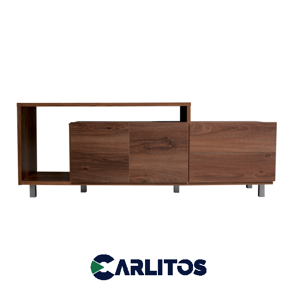 Rack Tv 2 Puertas 2 Cajones Platinum Roble Antiguo