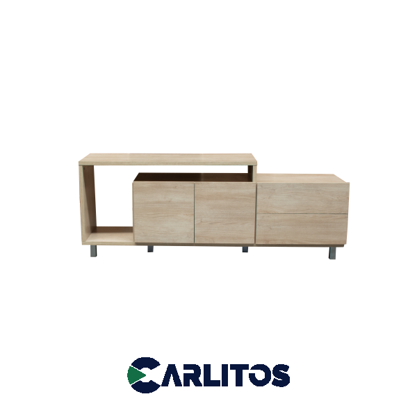 Rack Tv 2 Puertas 2 Cajones Platinum Savanna