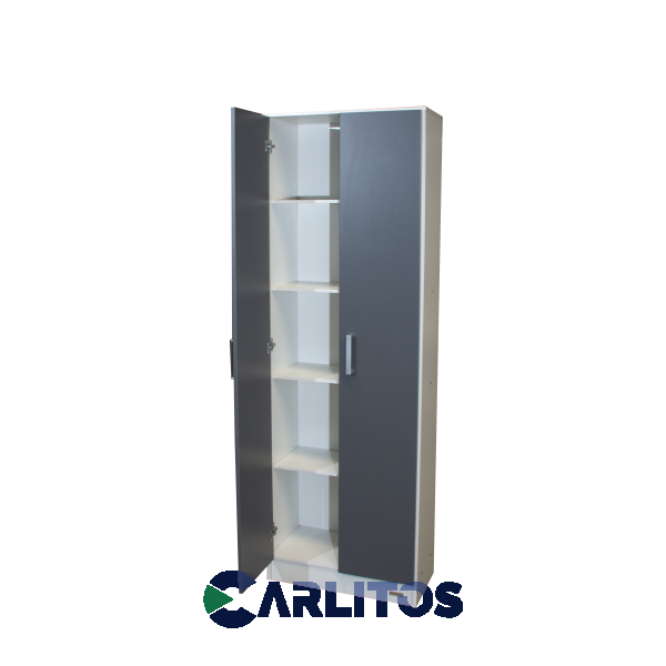 Organizador Multifunción 2 Puertas Platinum Blanco y Gris Grafito