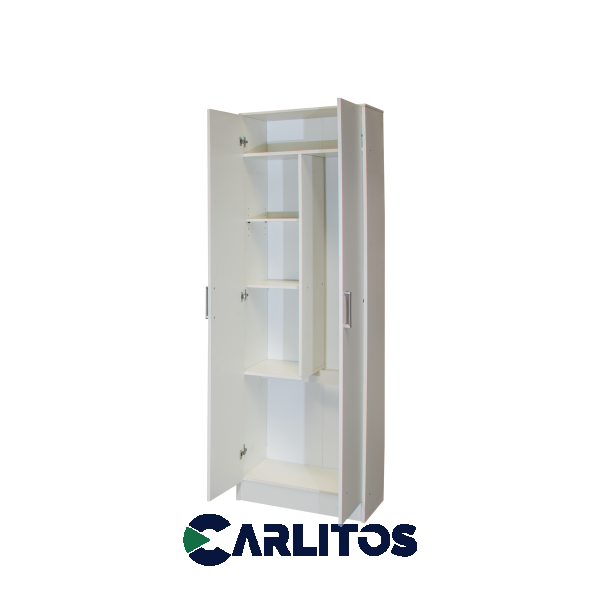 Organizador Multifunción Escobero 2 Puertas Platinum Blanco