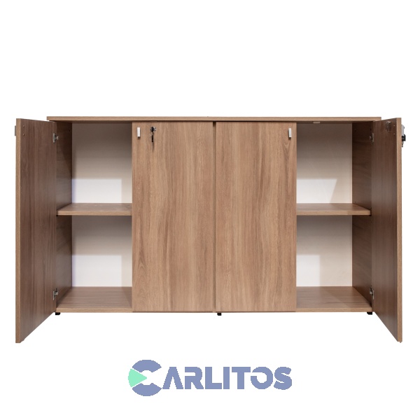 Biblioteca Profesional Baja 4 Puertas Platinum Acacia