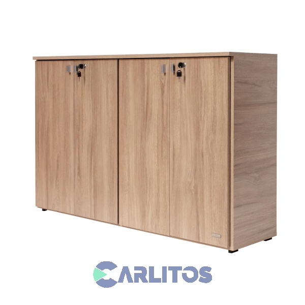 Biblioteca Profesional Baja 4 Puertas Platinum Acacia