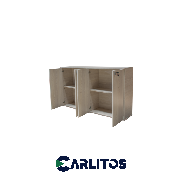 Biblioteca Profesional Baja 4 Puertas Platinum Gris Andino