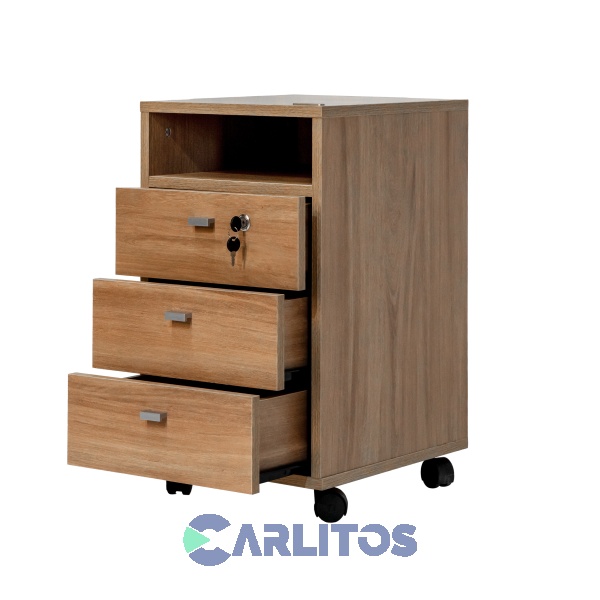 Cajonera Profesional 3 Cajones Platinum Acacia