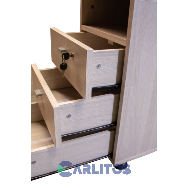 Cajonera Profesional 3 Cajones Platinum Gris Andino