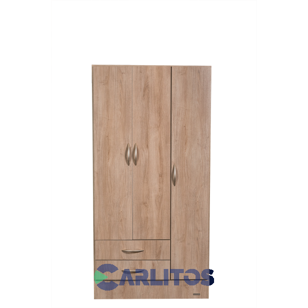 Placard 0.92 Mts 3 Puertas 2 Cajones Platinum Savanna